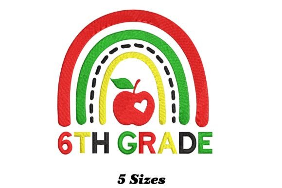 6th Grade Rainbow: A Playful Embroidery Design Review