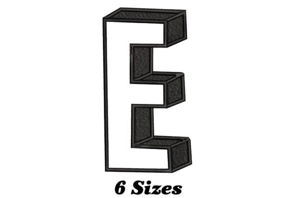 Stylish Letter E: Embroidery Design Review for Business Merch